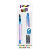 pióro na naboje różowo-niebieskie + 2 naboje fun&joy