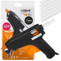 PISTOLET DO KLEJU NA GORĄCO KLEJARKA 60W + WKŁADY LASKI 11x250 GRATIS