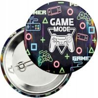 Przypinka z agrafką 59mm - GAMER GAMEPAD GAMBLING GRY