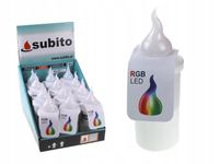 Znicz, wkład diodowy elektryczny świetlik SUBITO RGB - tęczowy zmieniający