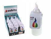 Znicz, wkład diodowy elektryczny świetlik SUBITO RGB - tęczowy zmieniający