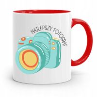 Kubek Czerwony Fotografa Najlepszy Fotograf Z Nadrukiem Ze Zdjęciem