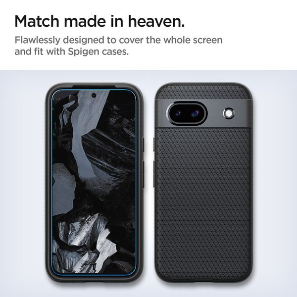 szkło hartowane spigen alm glas.tr 2-pack google pixel 8a clear zdjęcie 11