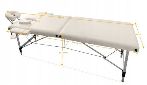 Stół Łóżko Masażu Składany Aluminiowy Przenośny 2-Segmentowy Leżanka na Arena.pl