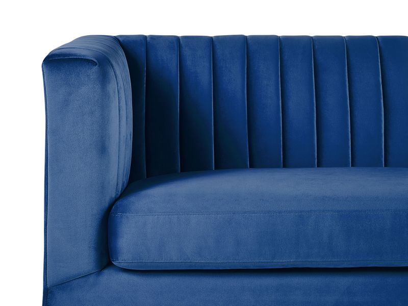 Sofa 3-osobowa welurowa niebieska ARVIKA zdjęcie 5
