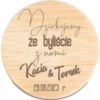 OTWIERACZ do piwa DREWNIANY personalizacja grawer podziękowania wesele data