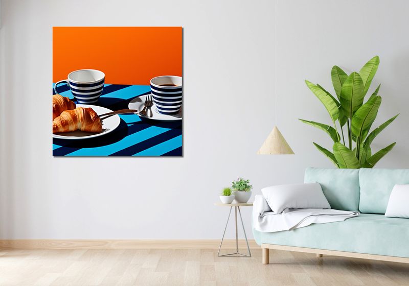 Obraz 100x100cm Croissanty zdjęcie 2