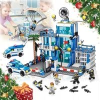 Klocki Policja Duży Zestaw Klocków Dla Chłopca Posterunek Policji Policjant