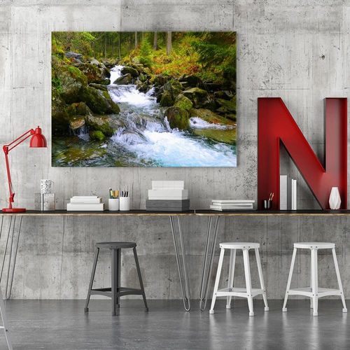Obraz na płótnie - Canvas, Górski potok 3 90x60 na Arena.pl