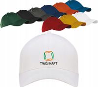 Czapka 6 panelowa na rzep TWÓJ HAFT LOGO NAPIS firmowa reklamowa 10 sztuk