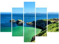 70 100CM OBRAZ 5 ELEM PIĘKNY WIDOK DRUK PŁÓTNO