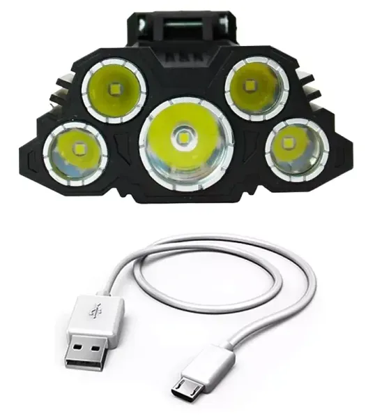 Latarka czołowa L-T21 posiada 4 tryby pracy 5 super jasnych diod LED zdjęcie 8