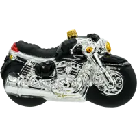 Bombka choinkowa szklana: Motocykl: czarny