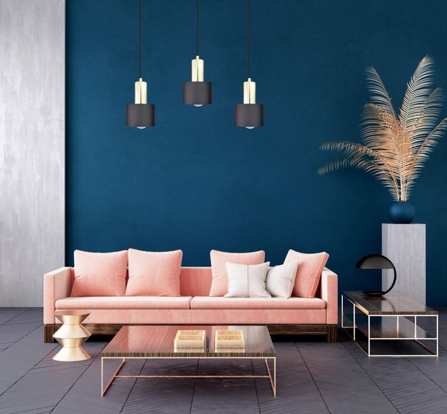 Lampa wisząca 3xE27 LUCE BLACK GOLD zdjęcie 2