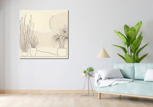 Obraz 100x100cm Roślinność w Pastelu na Arena.pl