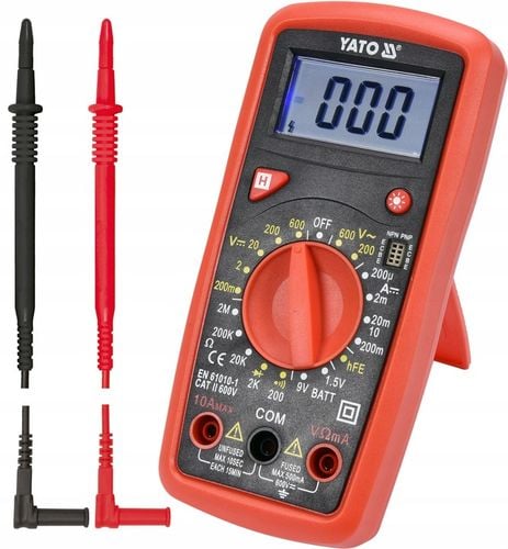 YATO MIERNIK UNIWERSALNY CYFROWY MULTIMETR RĘCZNY TESTER BATERII BUZER na Arena.pl