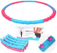 HULA HOP ODCHUDZAJĄCE Z WYPUSTKAMI OBCIĄŻNIKIEM KULKAMI SKŁADANE KOŁO 108cm