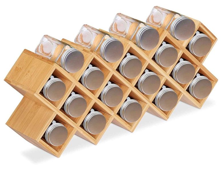 Stojak bambusowy na przyprawy KOCHEN 18 słoików zdjęcie 15