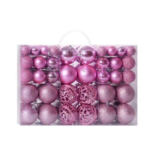 komplet bombek bożonarodzeniowych 100 szt w opakowaniu różowe bsn07wz4 na Arena.pl