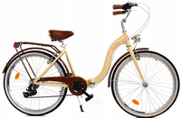 Rower Dallas Składak Alu 26" 7spd - krem z brązem