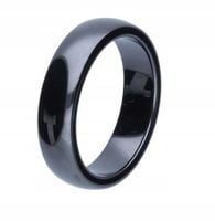 PIERŚCIONEK OBRĄCZKA CZARNA CERAMICZNA 5mm #16