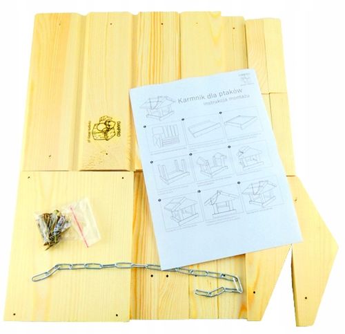 Karmnik dla ptaków do samodzielnego montażu – solidny, drewniany na Arena.pl