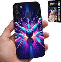 ETUI DO SAMSUNG GALAXY A21 - KRĘGLE BOWLING STRIKE POKROWIEC, PLECKI
