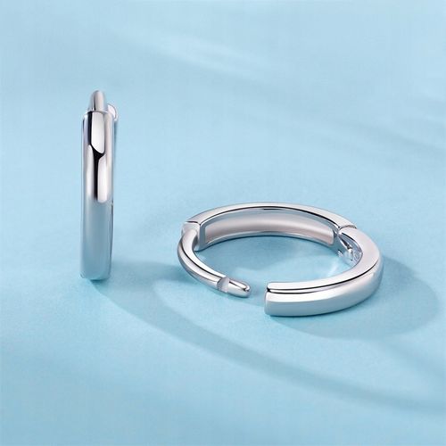 Kolczyki Srebrne PRÓBA 925 KOŁA OBRĘCZE SREBRO Proste KÓŁKA na Arena.pl