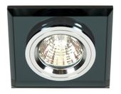 SS-13 CH/BK MR16 chrom opr. strop. stała kwadratowa szkło czarne