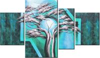 120CM 70 OBRAZ 4 ELEM DRZEWO O PÓŁNOCY ŚCIENNY