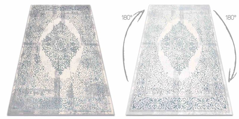 RUG/LU/IONA/ROSETTE/BLUE+CREAM/160x220 zdjęcie 3
