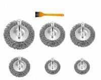 ZESTAW SZCZOTEK DRUCIANYCH DO WIERTARKI WKRĘTARKI STALI METALU DREWNA 7 szt