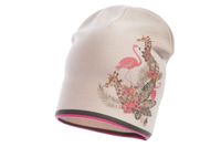 Jamiks Aruba czapka dla dziewczynki dzianinowa wiskoza beżowa 52-54