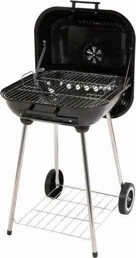 GRIL GRILL OGRODOWY Z POKRYWĄ KOŁAMI BBQ 40X45CM zdjęcie 12