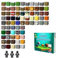 KLOCKI MAGNETYCZNE Minecraft DLA DZIECI ZABAWKA ZESTAW 100eL +3 FIGUREKA