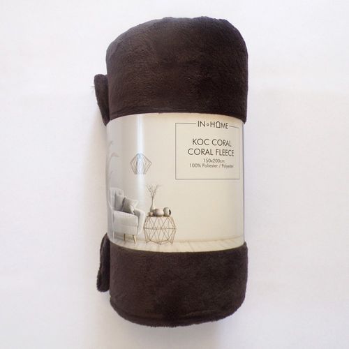 Koc 150x200cm mikrofibra- BRĄZ na Arena.pl