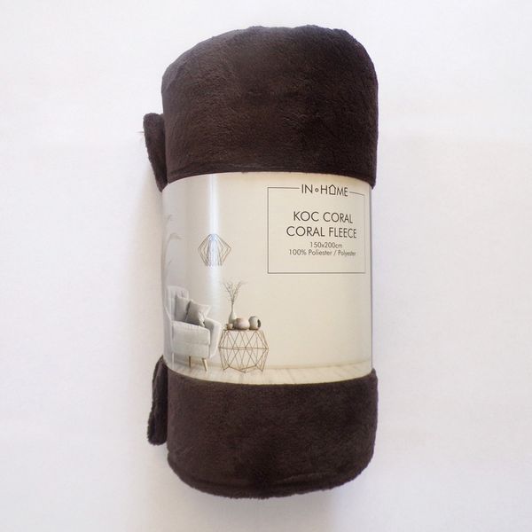 Koc 150x200cm mikrofibra- BRĄZ zdjęcie 3