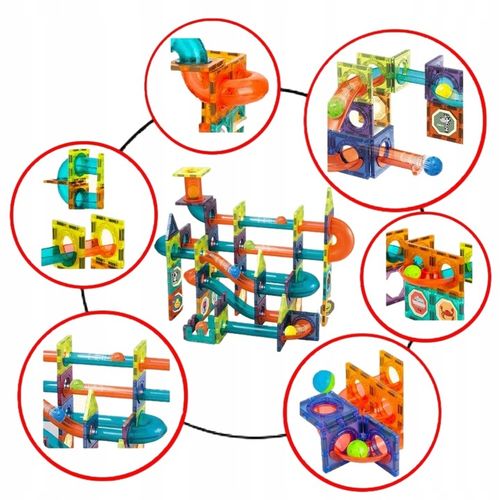 Klocki magnetyczne LABIRYNT TOR KULKOWY 96 el. na Arena.pl