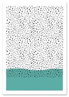 Plakat abstrakcja lazurowa czarna pattern 30x40 cm