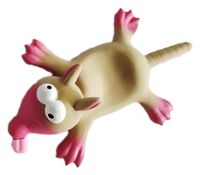 Zabawka dla psa gryzak mysz z piszczałką beżowa 22cm