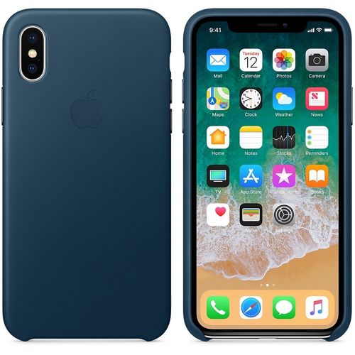 Apple iPhone X Leather Case - Cosmos Blue na Arena.pl