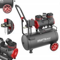 KOMPRESOR 24L CICHY BEZOLEJOWY 2 TŁOKI 2 POMPY SPREŻARKA 230V