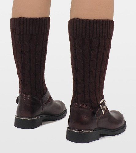 Czerwone botki ocieplane E-4939 40 na Arena.pl