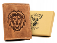 duży, pionowy portfel męski ze skóry naturalnej - always wild