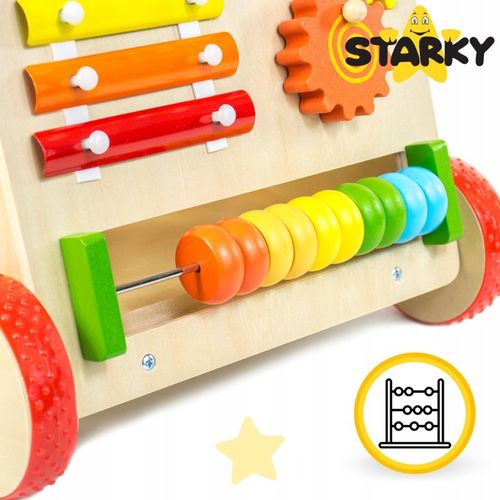 Prezent na roczek jeździk pchacz drewniany chodzik tablica manipulacyjna na Arena.pl