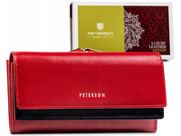 duży portfel damski ze skóry naturalnej - peterson