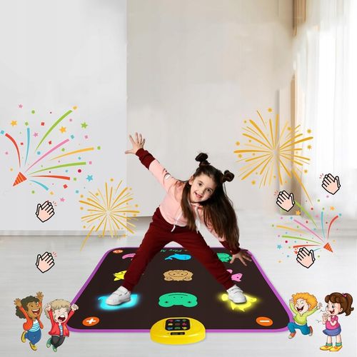 MATA DO TAŃCZENIA MUZYCZNA DLA DZIECI INTERAKTYWNA LED BLUETOOTH 5 TRY GRY na Arena.pl