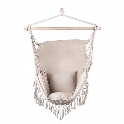 FOTEL WISZĄCY krzesło BRAZYLIJSKIE hamak 2X PODUSZKI huśtawka KOKON na Arena.pl