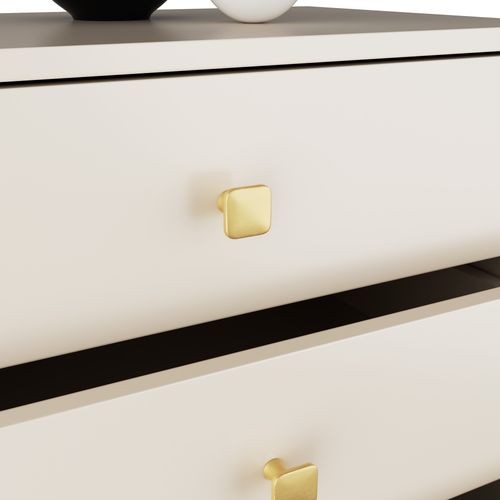 Komoda do salonu MOBI 60 cm 6 szuflad szafka glamour - kaszmir złoty na Arena.pl