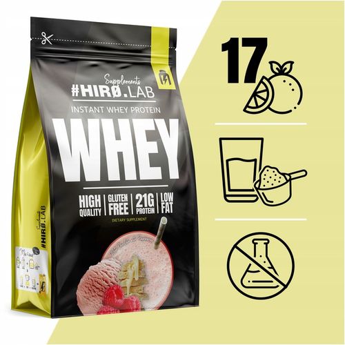 Białko koncentrat serwatkowe WPC 750 g Instant Whey Czekolada Malina hiro na Arena.pl